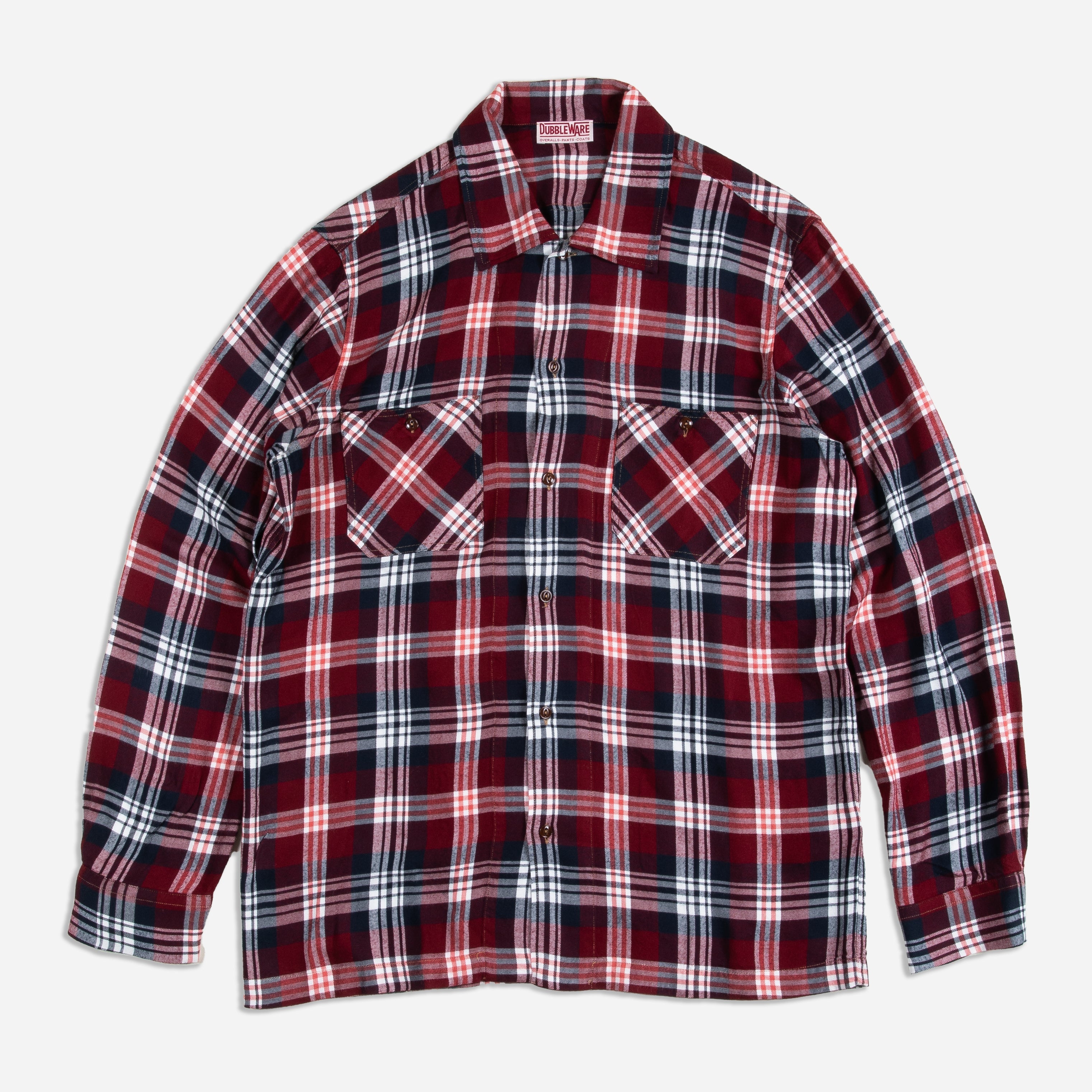 PLAID WINTER OVERSHIRT - MAROON OMBRE - THE GREAT DIVIDE – Dubbleware