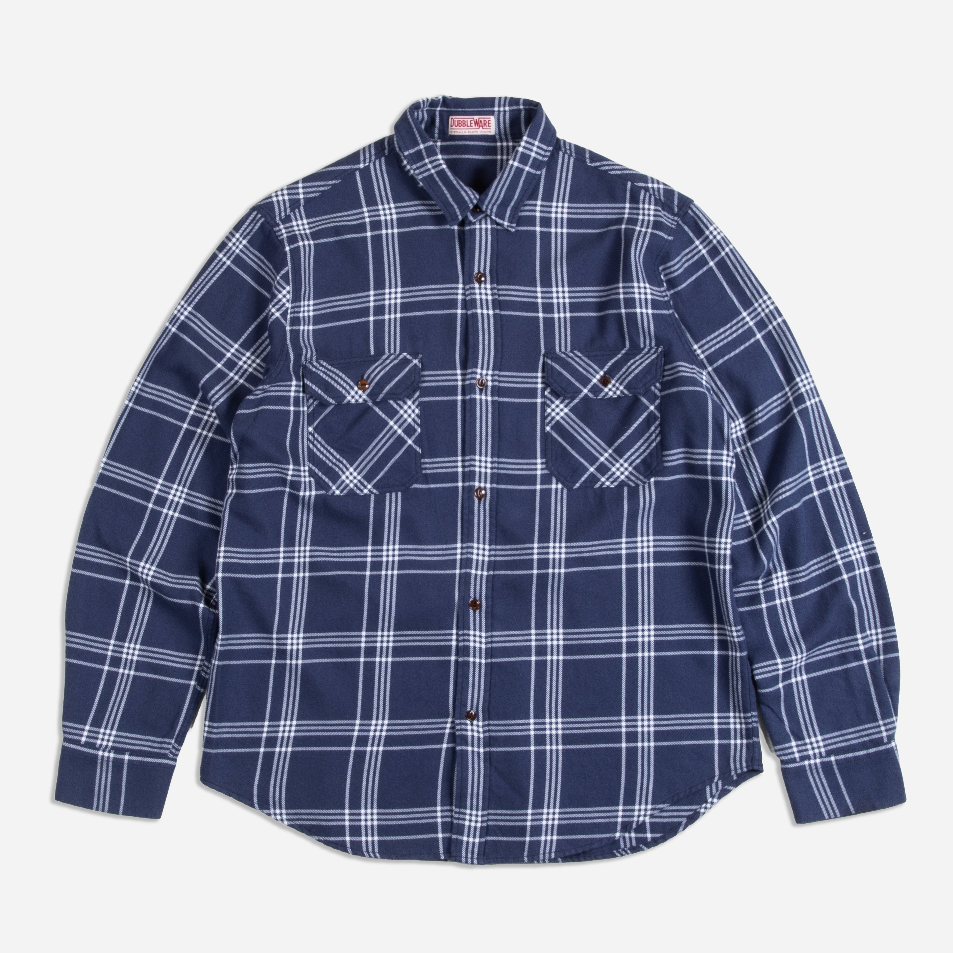 DUBBLEWAREWORKSHIRTPLAID7NAVY.