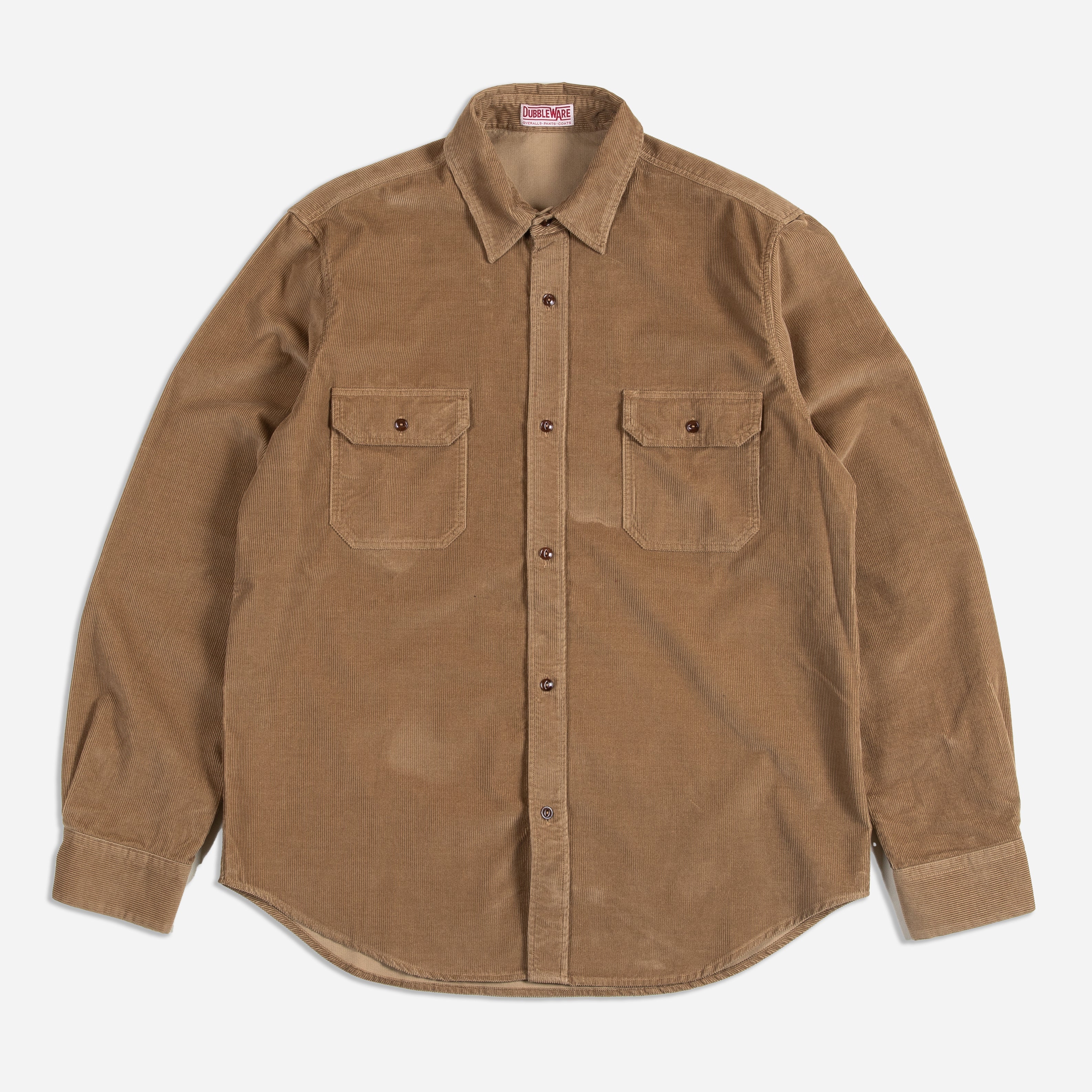 トップス DUMMY loose corduroy work shirt CORDUROY WORK SHIRT - BROWN - THE GREAT DIVIDE – Dubbleware