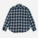 Made in Italy Milton Flannel Shirt - Blue / Ecru