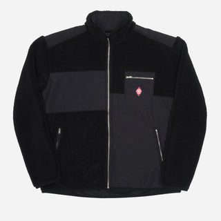 Maine Zip Through Sherpa Fleece - Black