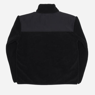 Maine Zip Through Sherpa Fleece - Black