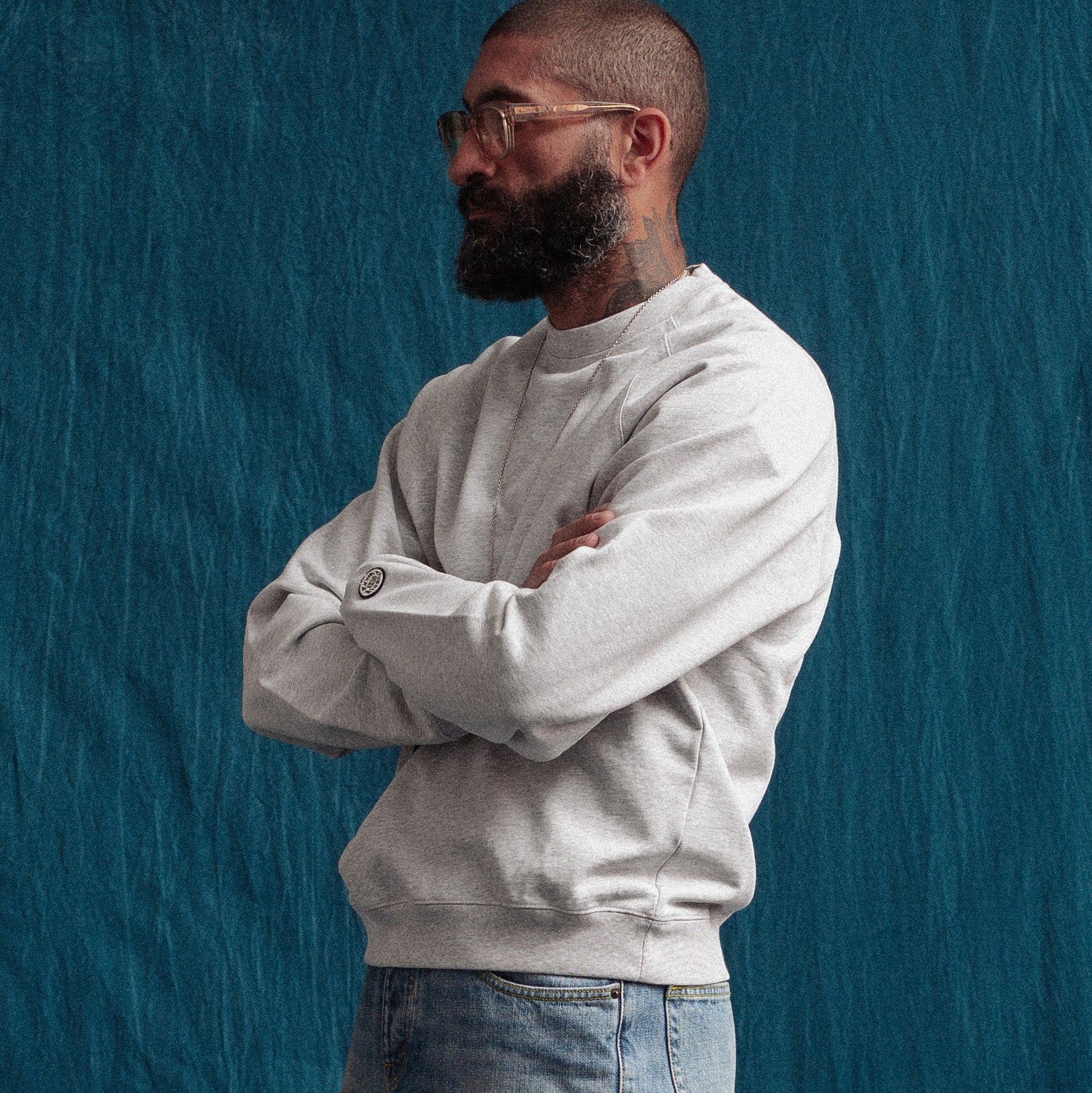 CREW SWEATSHIRT - ASH GREY HEATHER - DUBBLEWARE – Dubbleware