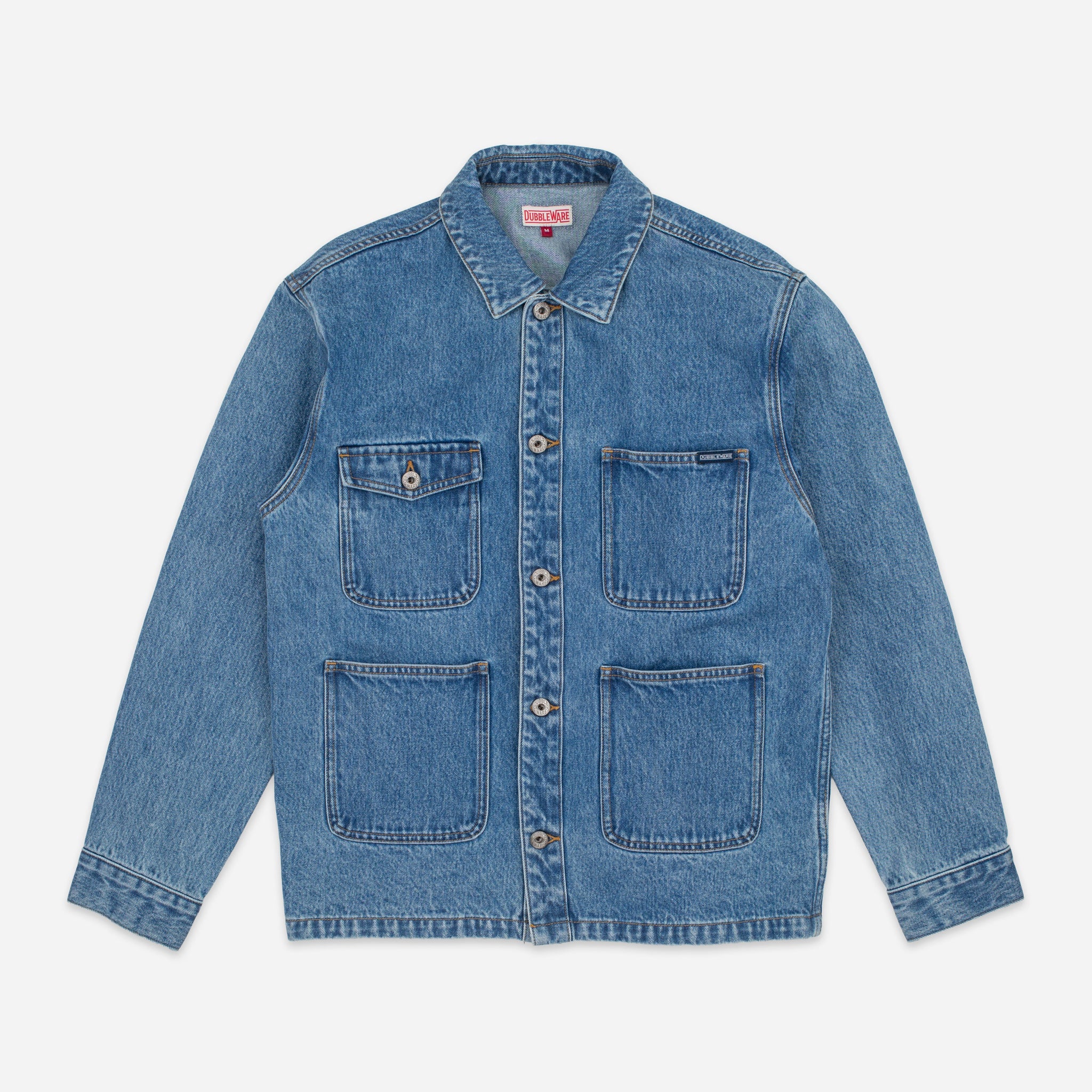 RUTLAND 12oz DENIM WORK JACKET - WASH BLUE - DUBBLEWARE – Dubbleware