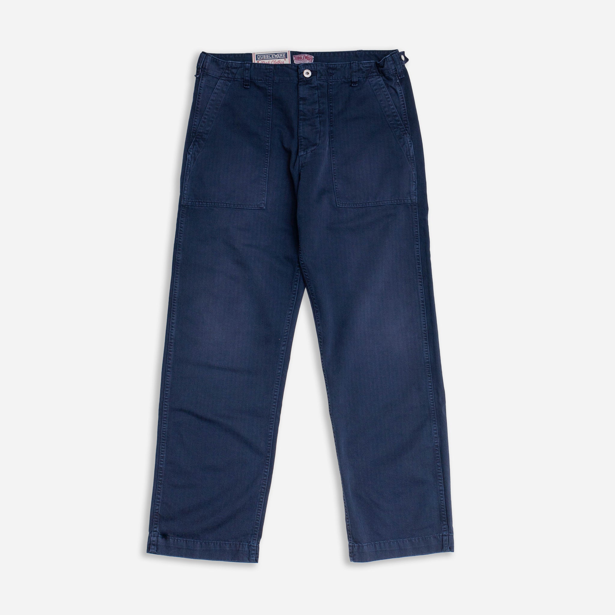 HERRINGBONE FATIGUE PANT - NAVY