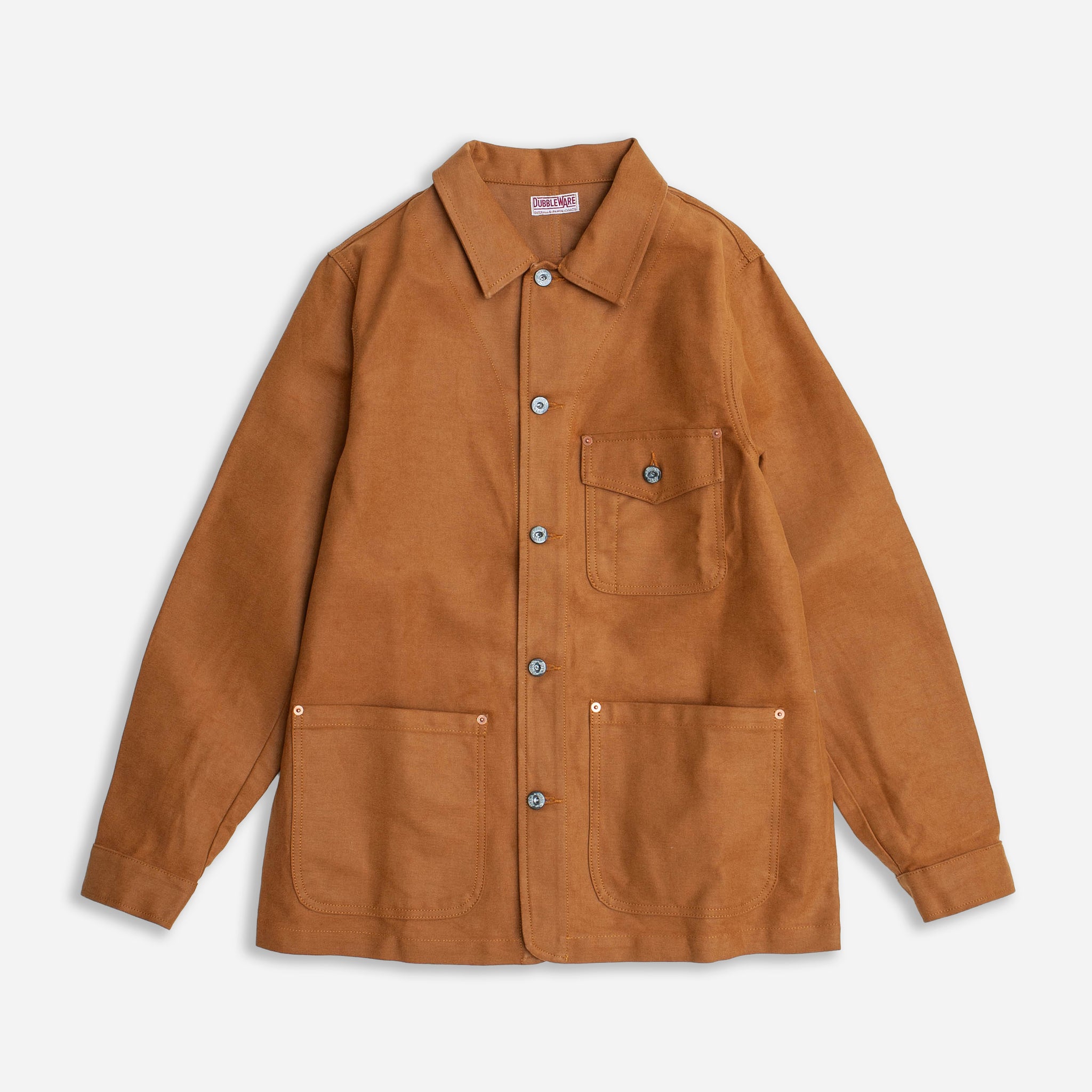 HEAVY TWILL WORK JACKET - BROWN