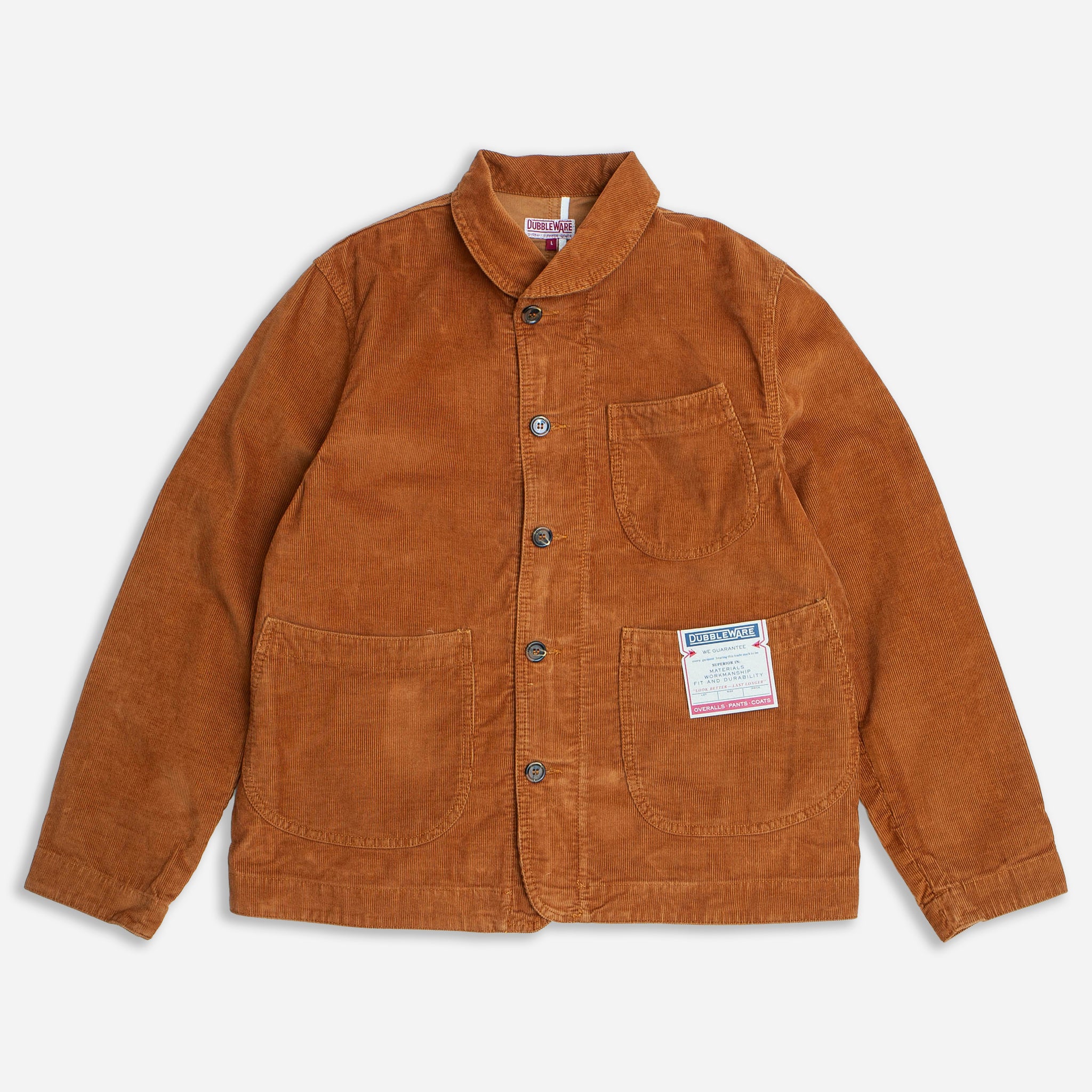 PETERSHAM CORD CHORE COAT - BROWN