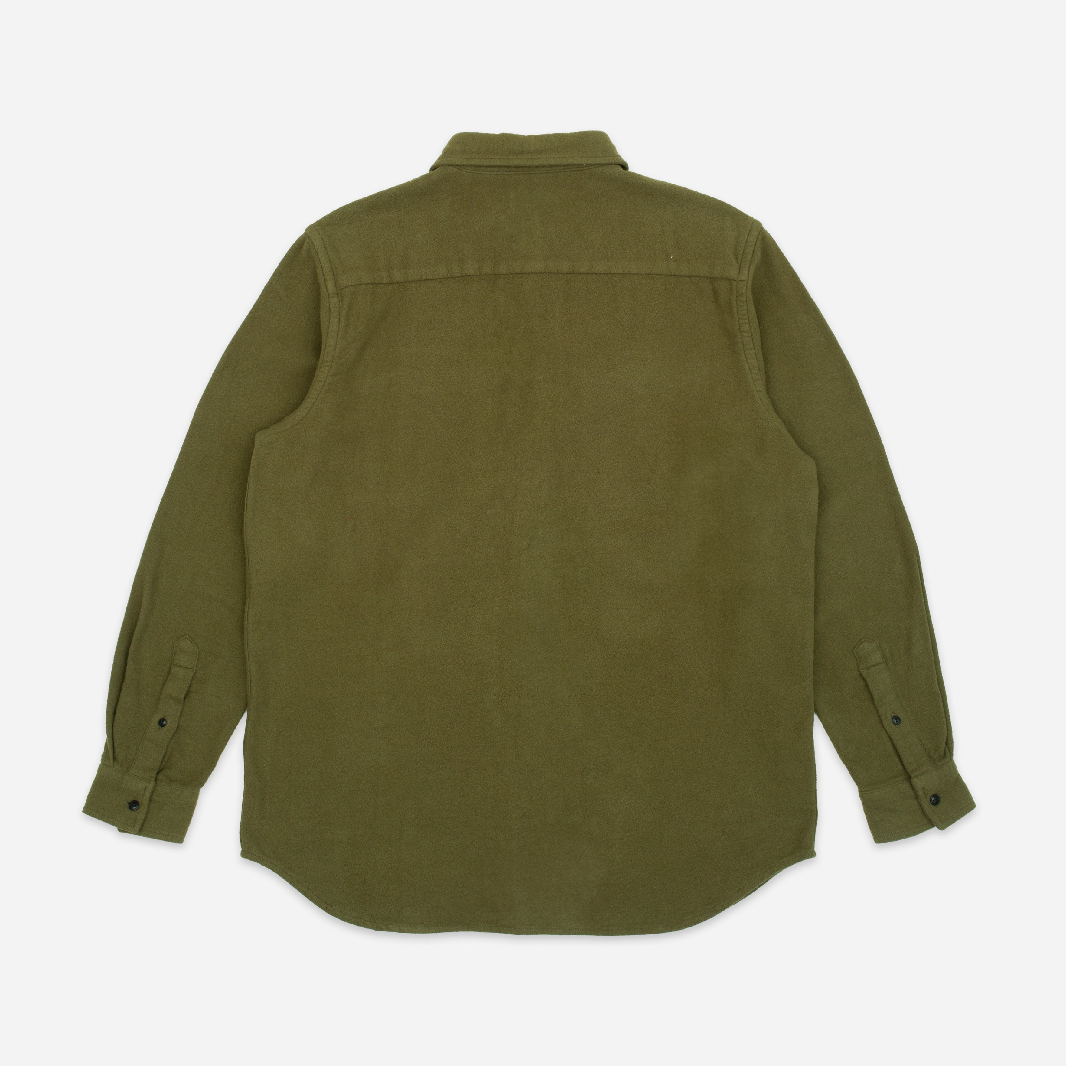 NOTCHED POCKET HEAVY FLANNEL OVERSHIRT - OLIVE - THE GREAT DIVIDE