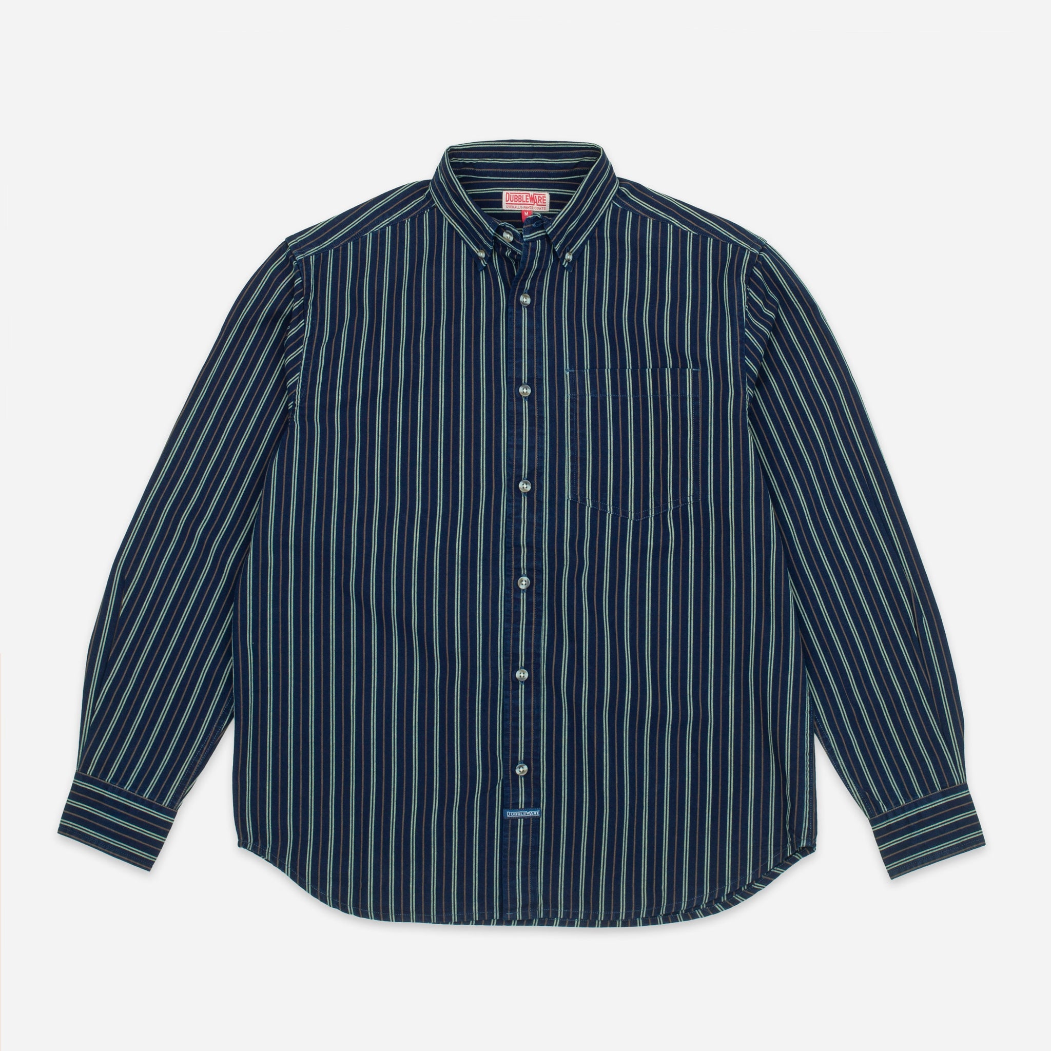 VINTAGE B.D STRIPE DENIM SHIRT - DARK INDIGO