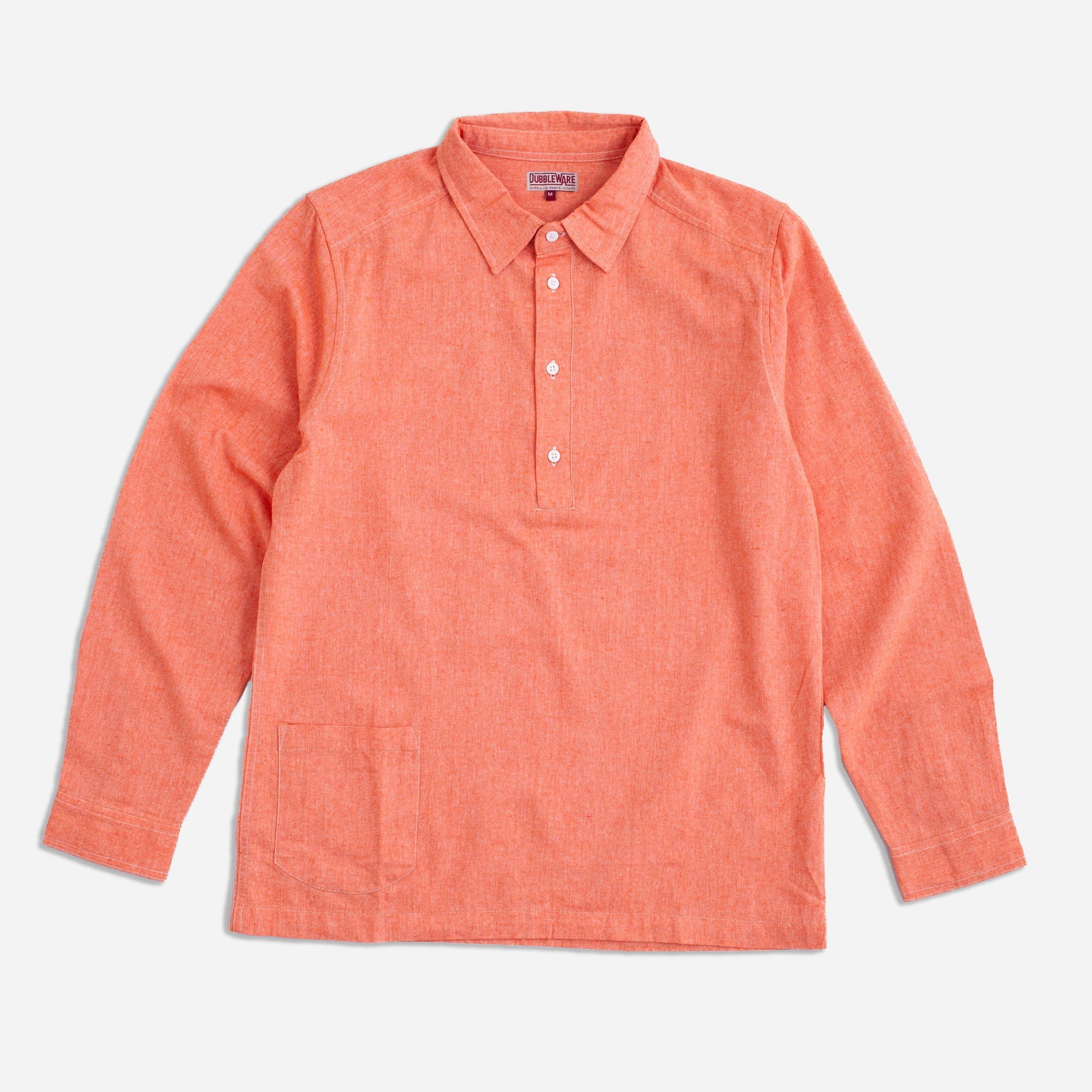 CHAMBRAY PULLOVER SHIRT - RED