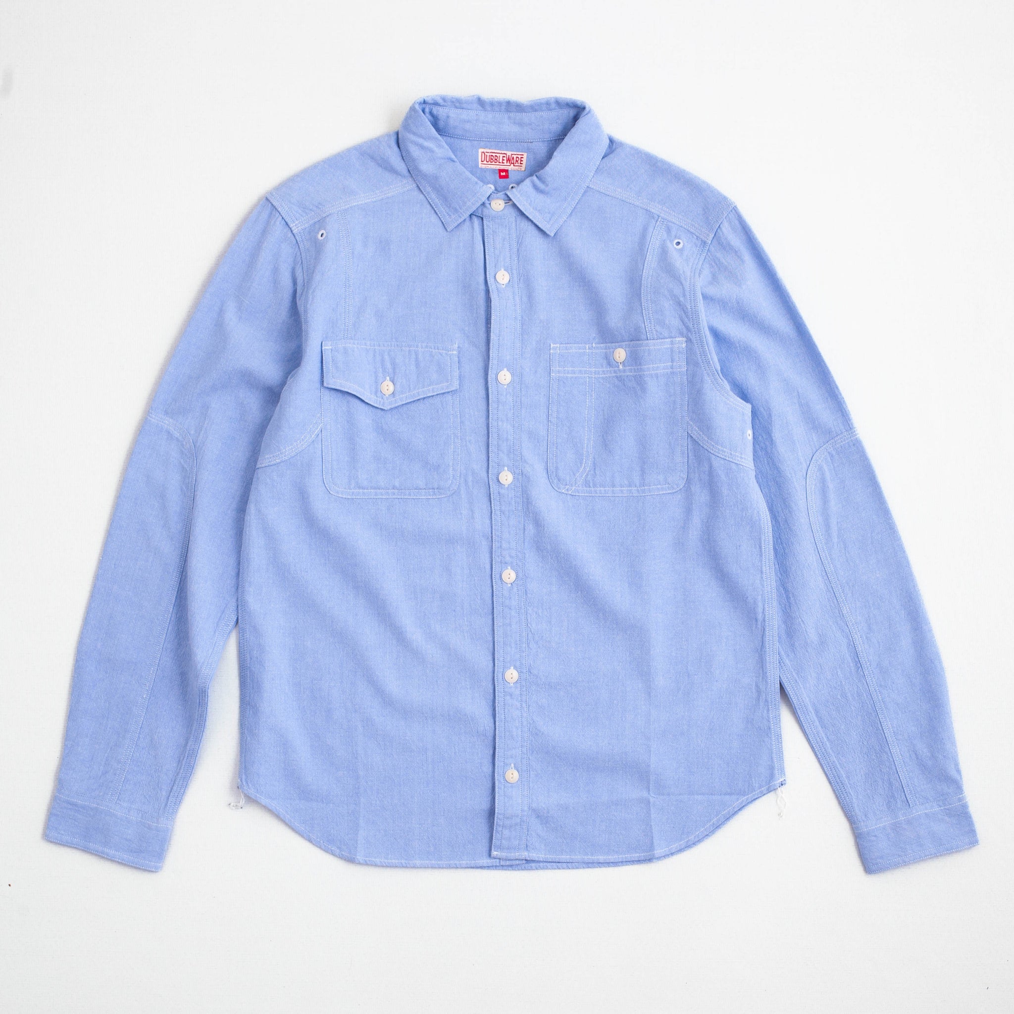 BROCKTON REINFORCED CHAMBRAY WORK SHIRT - LIGHT BLUE