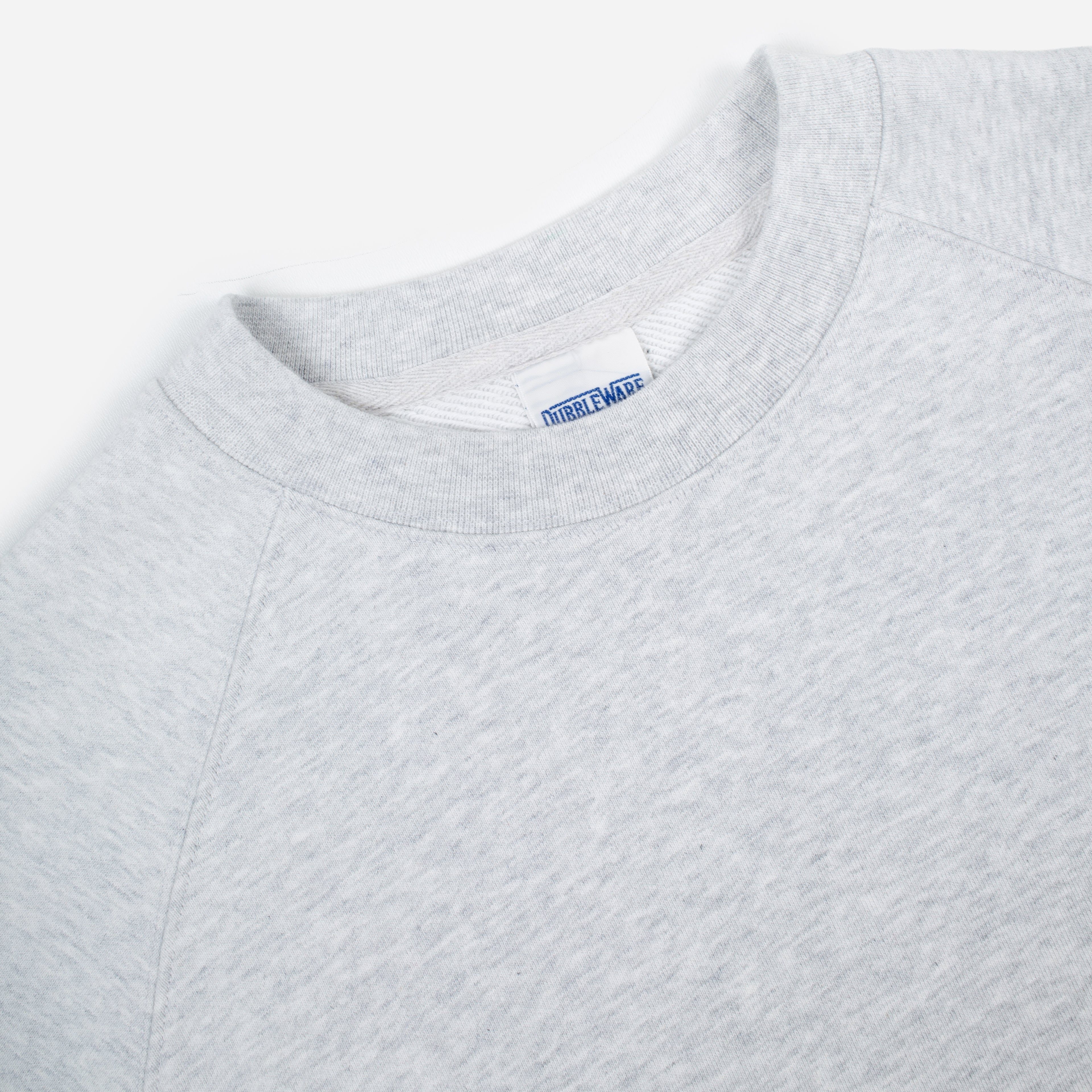 CREW SWEATSHIRT - ASH GREY HEATHER - DUBBLEWARE – Dubbleware