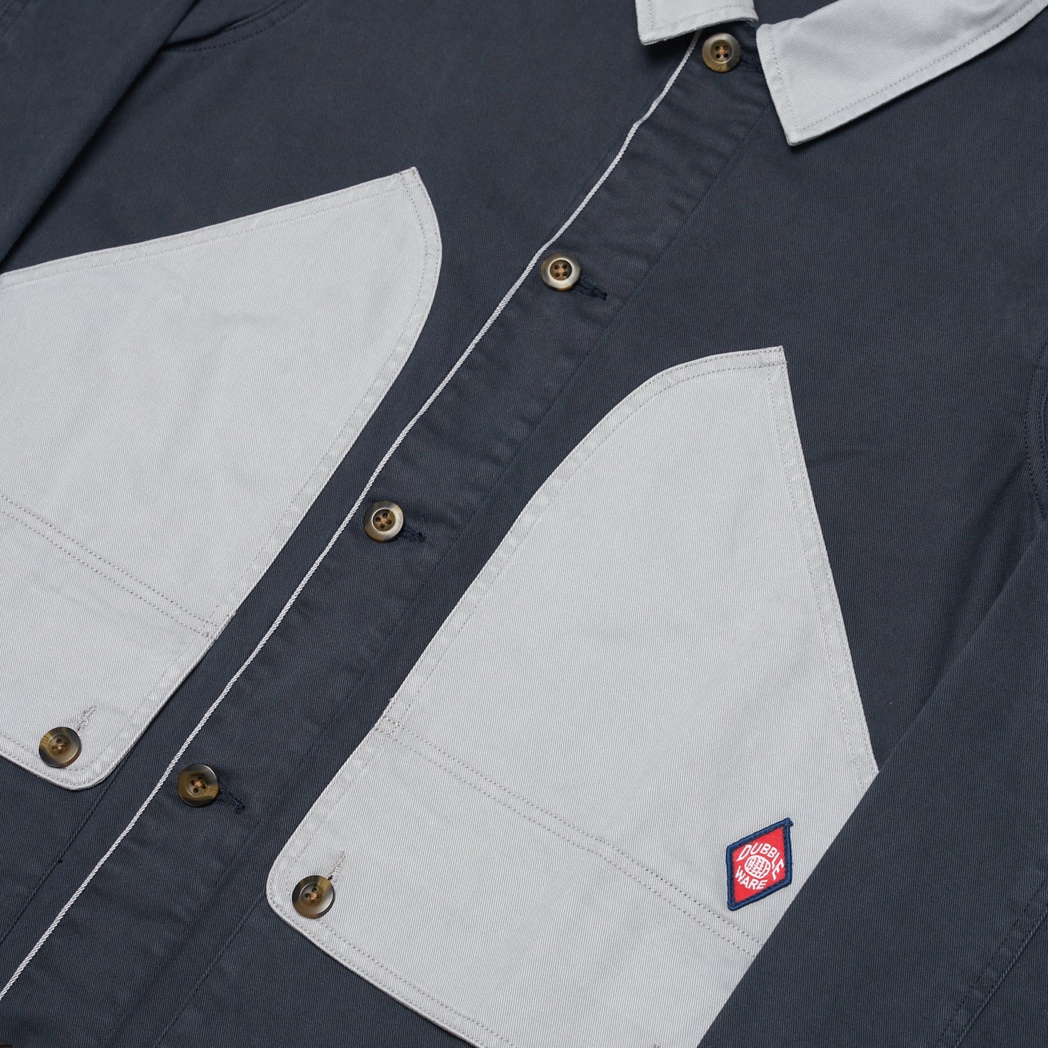 Contrast Work Jacket - Navy / Grey