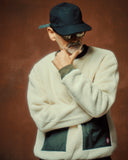 Maine Pullover Sherpa Fleece - Ecru / Olive