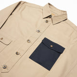 Work Pullover - Khaki / Navy