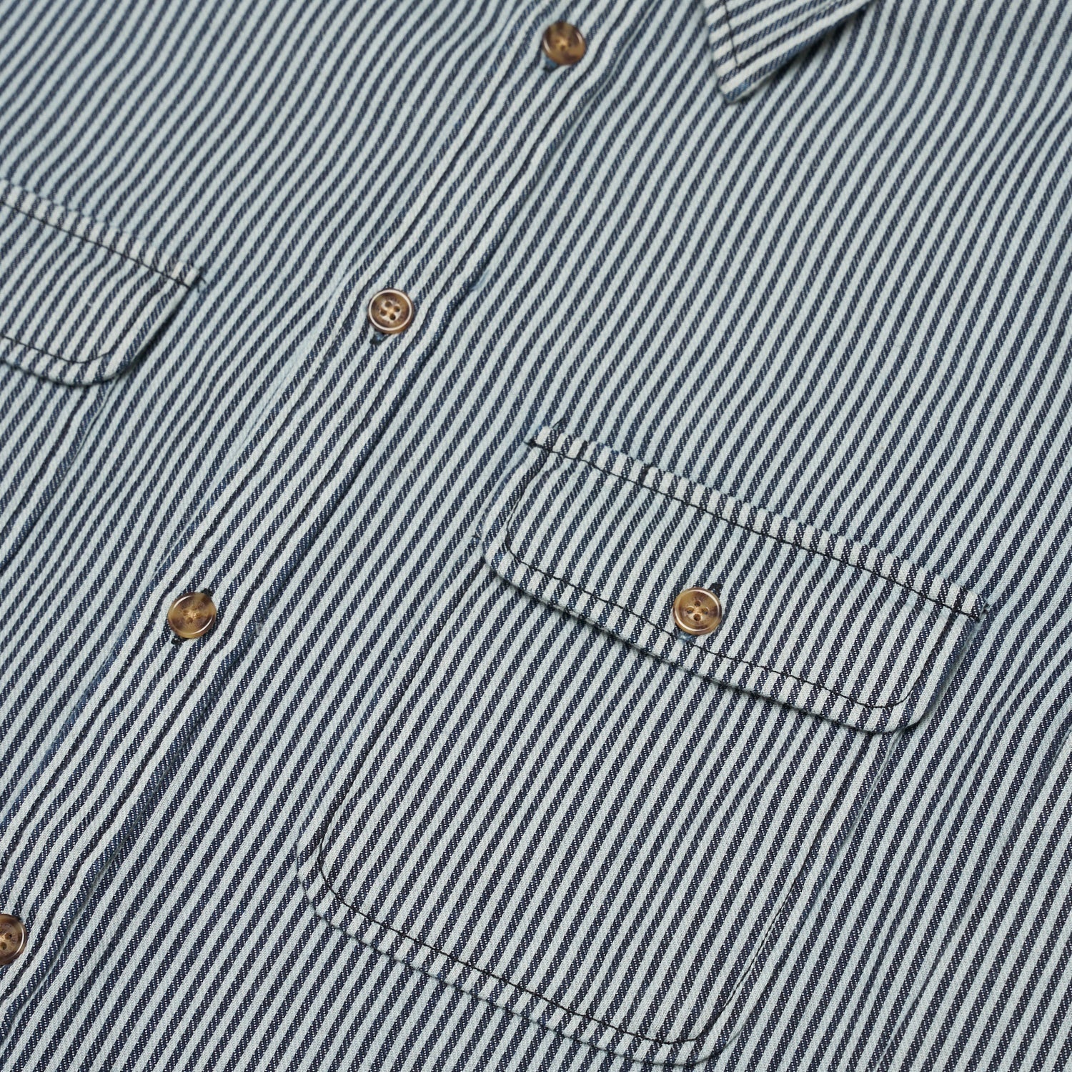 Milton Shirt - Double Faced Stripe Denim