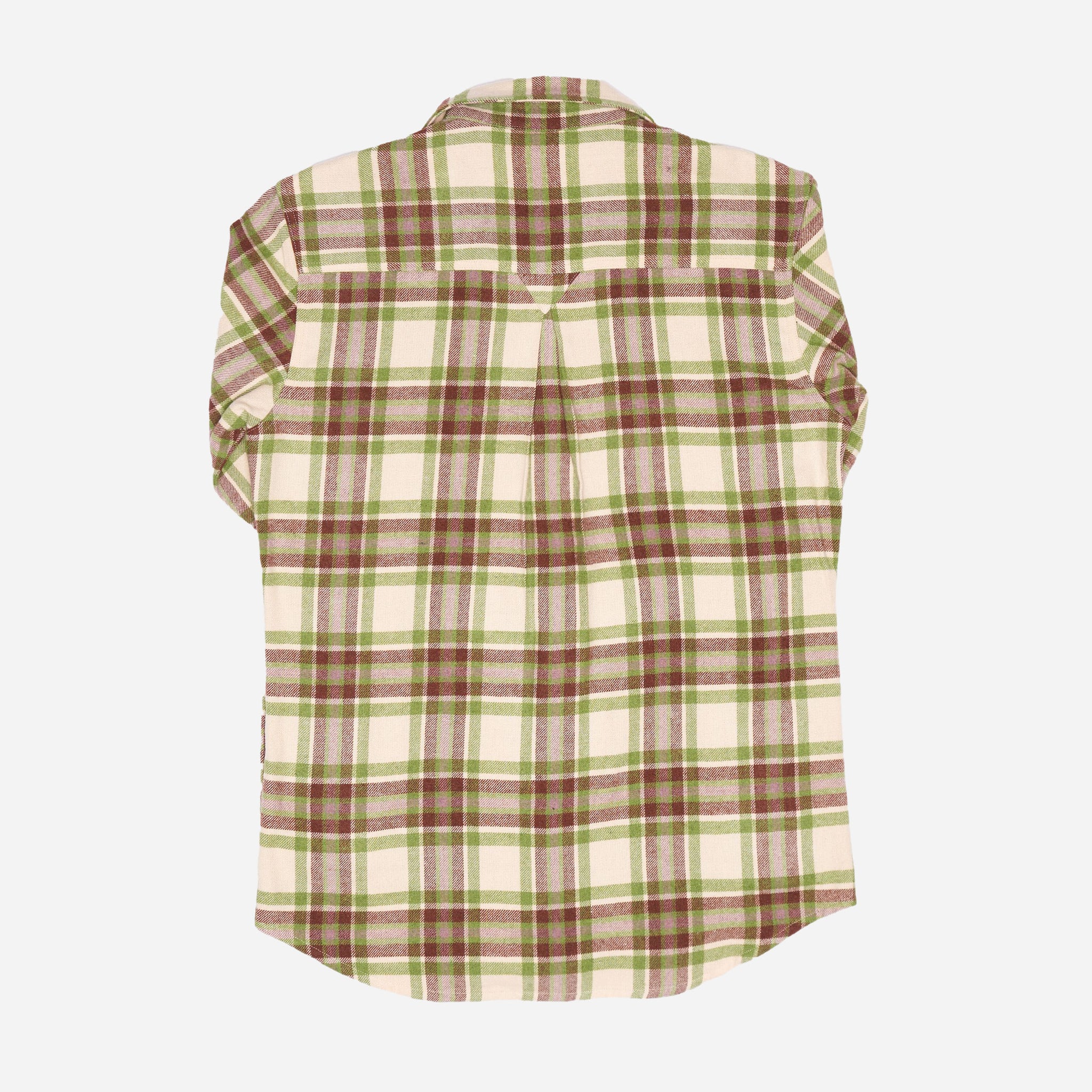 Milton Flannel Shirt - Cream / Green