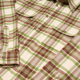 Milton Flannel Shirt - Cream / Green