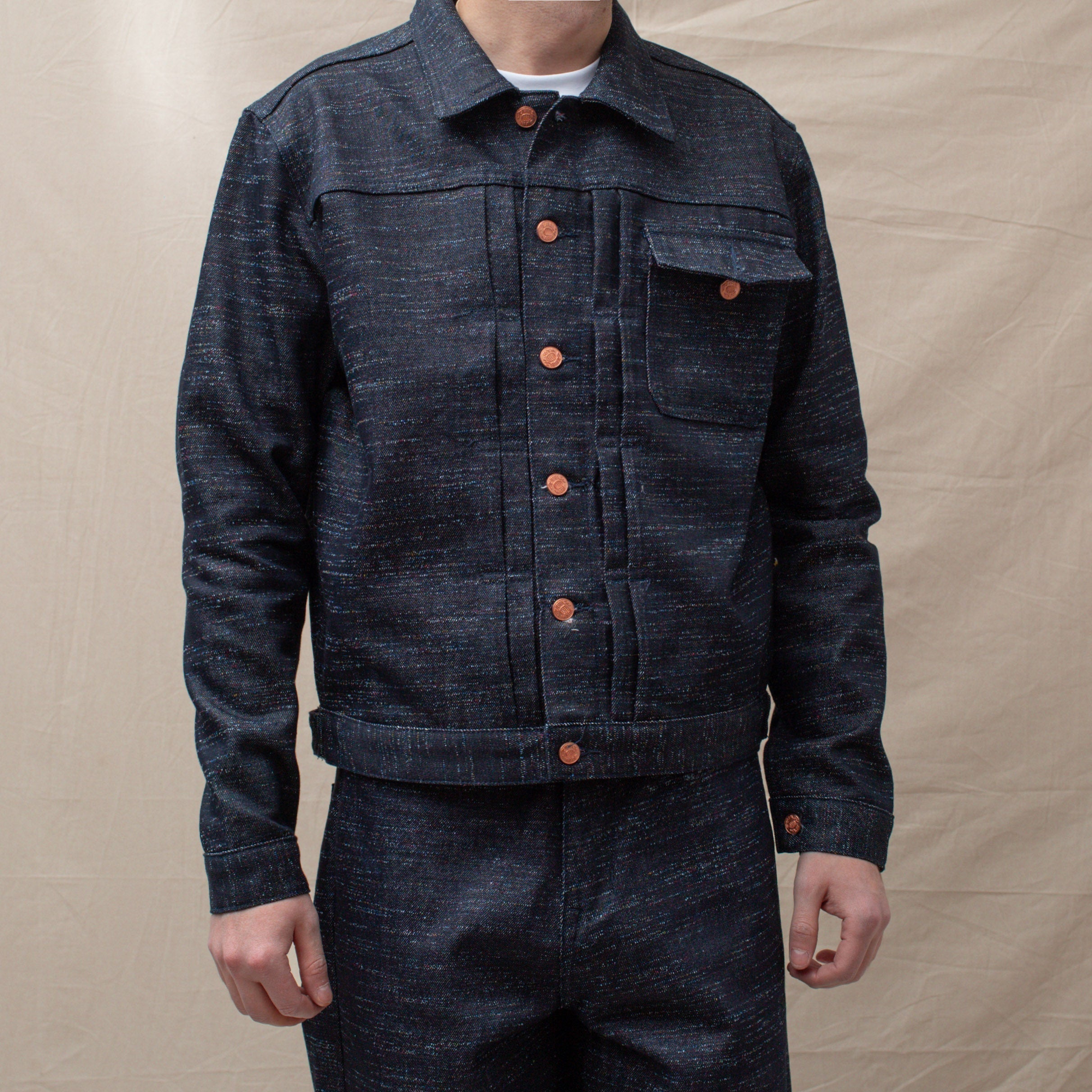 RAINBOW SELVEGDE TYPE 1 DENIM JACKET - RAW INDIGO - DUBBLEWARE