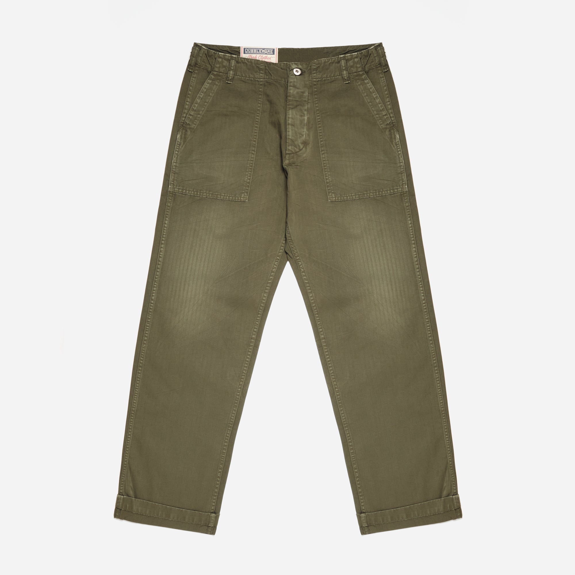 RELAXED FATIGUE PANT MADE IN ITALY - WASHED OLIVE